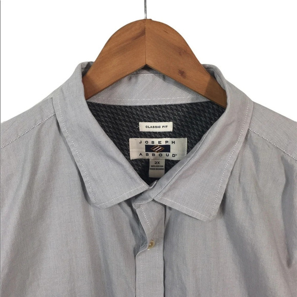 BF357 Men’s Joseph Abboud Classic Fit Roll Sleeves Button Down Shirt 2XL - Picture 3 of 4